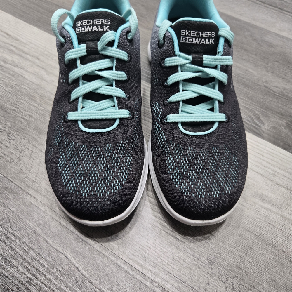 Skechers Women’s Black & Teal Performance Walking Shoes - Picture 3 of 5